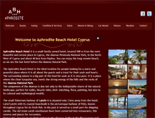 Tablet Screenshot of aphrodite-beachhotel.com